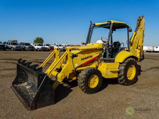 2000 Komatsu WB140-2 4WD Loader/Backhoe, Extendahoe, ROPS, 24in Hoe Bucket, Hour Meter Reads: 4860,