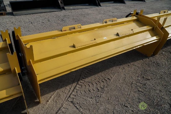 New 8' Snow Pusher Attachment To Fit Skid Steer Loader