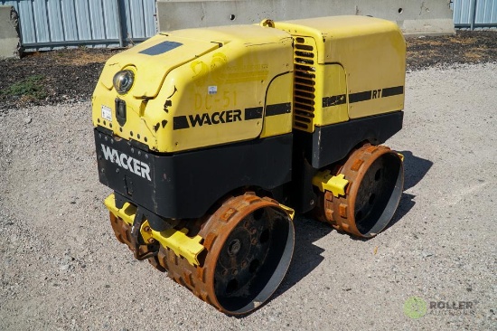 2006 Wacker RT Walk-Behind Trench Compactor, Lombardini Diesel, 32in Double Drums, Remote Located In
