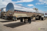 1984 WALKER T/A Stainless Steel Water Tanker Trailer, 6200-Gallon Capacity, Spring Suspension,