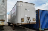 1964 BROWN T/A Van Trailer, Aluminum Sides, 40' x 96in, Spring Suspension, Swing Open Back Doors,