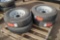 (4) New ST225/75R15 Radial Trailer Tires w/ Wheels