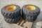 (4) New Turbo 12-16.5 Skid Steer Tires w/ Wheels