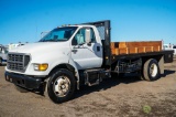 2000 FORD F650 XL Super Duty S/A Flatbed Truck, Caterpillar Diesel, Manual Transmission, 16' Bed,