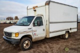 2003 FORD E350 Super Duty, Cube Van, 5.4L, Automatic, 15' Box, Rollup Door, Dually, Odometer Reads: