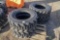 (4) New Turbo 12-16.5 Skid Steer Tires