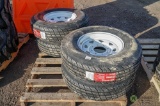 (4) New ST235/80R16 Radial Trailer Tires w/ Wheels