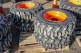 (4) New Loadmax 12-16.5 Skid Steer Tires w/ Wheels