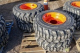 (4) New Loadmax 12-16.5 Skid Steer Tires w/ Wheels