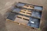 (3) New Open Weld Quick Attach Plates To Fit Skid Steer Loader