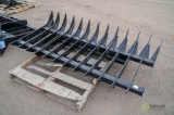 New Root Rake Attachment To Fit Skid Steer Loader