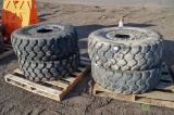 (4) Michelin 365/85 R20XZL Radial Tires & Wheels