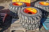 (4) New Loadmax 12-16.5 Skid Steer Tires w/ Wheels