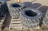 (4) New Turbo 10-16.5 Skid Steer Tires