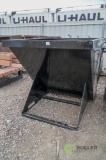 New 2-Cubic Yard Heavy Duty Trash Hopper To Fit Skid Steer Loader