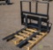 New Kival 48in Pallet Fork Attachment To Fit Skid Steer Loader, 4200 LB Capacity, Step Thru Frame