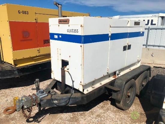 MULTIQUIP WHISPERWATT Towable Generator, 35KW, 60 KVA, Isuzu 6-Cylinder Diesel, Has Blow By, Not a