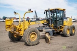 2006 JOHN DEERE 770D Motor Grader, 16' Moldboard, Henke Front Lift Group, 14.00-R24 Tires, A/C &