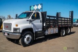 2009 GMC 7500 S/A Flatbed Truck, V8 Propane Engine, Allison Automatic, Spring Suspension, 20' Bed,