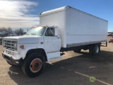 1989 GMC 7000 S/A Van Body Truck, Automatic, 24' Box, Rollup Door, 11R22.5 Tires, Odometer Reads: