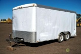 2003 ROA T/A Enclosed Trailer, 8' x 16', Swing Open Back Doors, Side Entry Door, Ball Hitch,