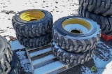 (4) New Loadmaxx 10-16.5 Skid Steer Tires w/ Rims