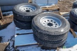 (4) New ST235/80R16 Radial Trailer Tires w/ Rims