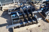 New JCT Hydraulic Auger Attachment to Fit Skid Steer Loader, Quick Attach, 12in and 18in Auger Bits
