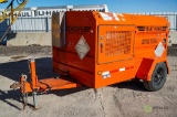 2002 CROWN HEAT KING Towable Ground Heater, Ball Hitch, Electric Motor That Runs Hose Reel Is Not