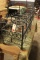 Maitland Magazine Rack, Iron w/Brass Wheels