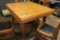 Oak Expandable Table w/Round Legs