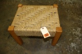 Woven Stool Mid-Century Modern