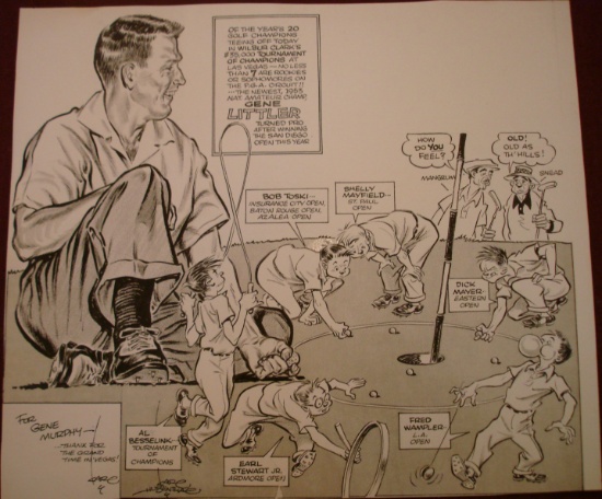 Printed illustration, for Gene Murphy, talks about Gene Littler and other n