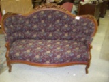 Ornate Walnut Settee