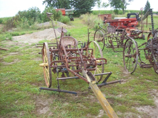 McCormick 1 Row Cultivator On Steel Horse Drawn