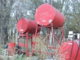 2 Fuel Barrels On Stands