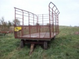 H & S Bale Thrower Wagon On Gear