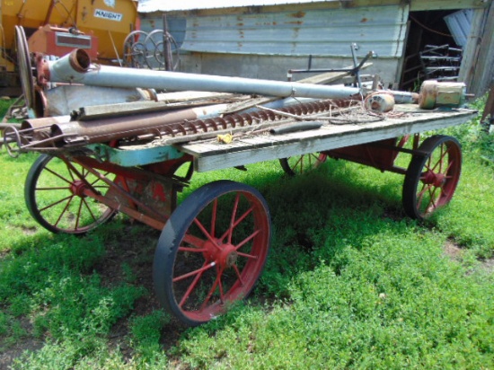 FLATBED WAGON ON STEEL