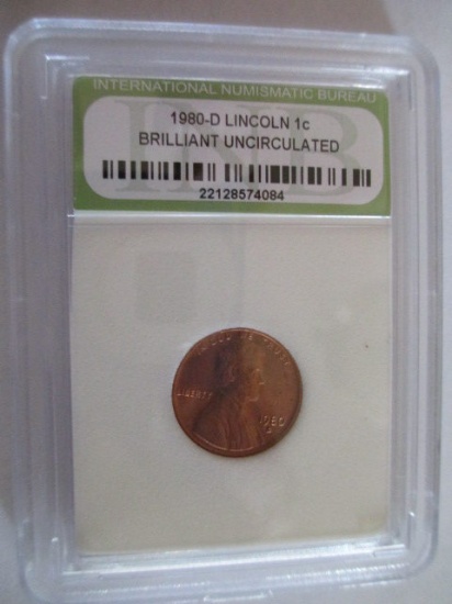 1980-D Lincoln Penny BU con 200