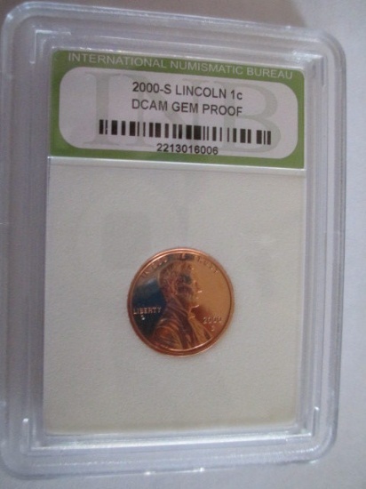 2000-S Lincoln Penny con 200