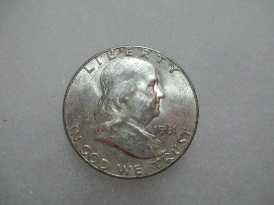 1961-D Franklin Half Dollar con 200