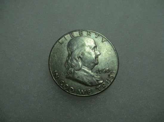 1960 Franklin Half Dollar con 200