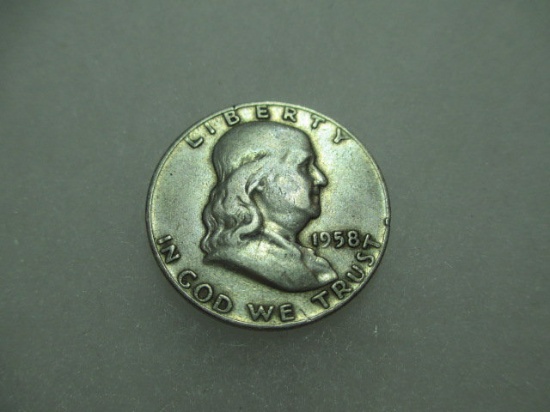 1958-D Franklin Half Dollar con 200
