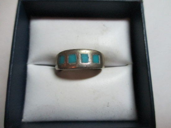 Sterling Ring sz 4 con 6