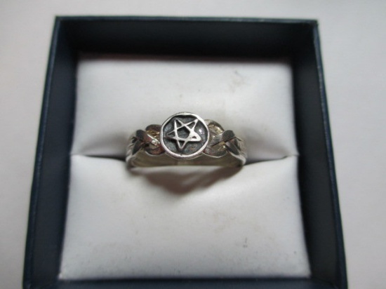 Sterling Ring sz 10.5 con 6