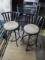 Two Metal Bar Stools - 34