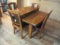 Wooden Table with Leaf and 4 Matching Tables - con 414