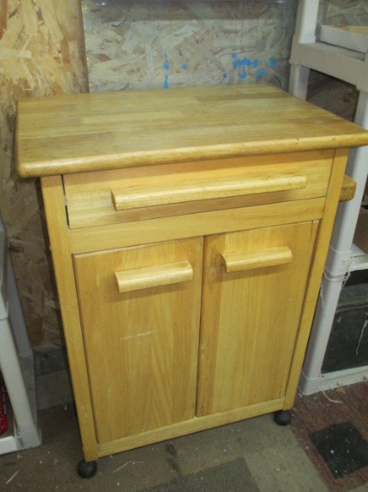 Butcher Block Kitchen Island Cabinet -> Will not be Shipped! <- con 526