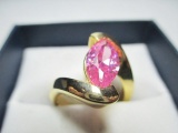 Gold Toned Ring - Size 7 - con 570