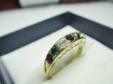 Gold Toned Multi-stone Ring - Size 6.75 - con 570